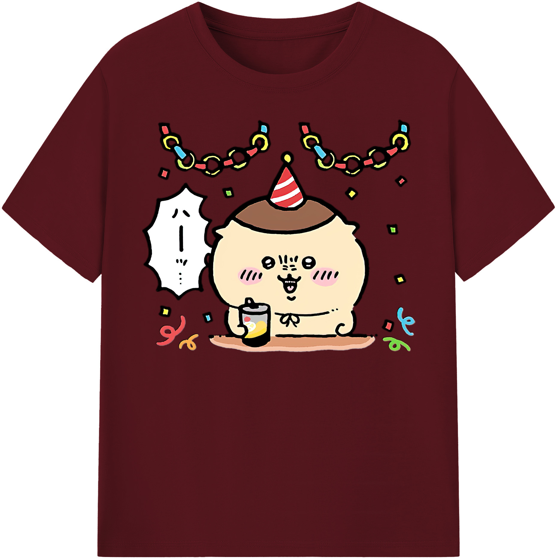 （画像用） ちいかわ くりまんじゅう Chii-kawa kuri manjū 綿100％半袖Tシャツ（フロントプリント）